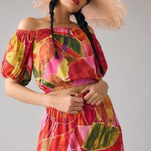 Farm Rio for Anthropologie crop top. NWT.